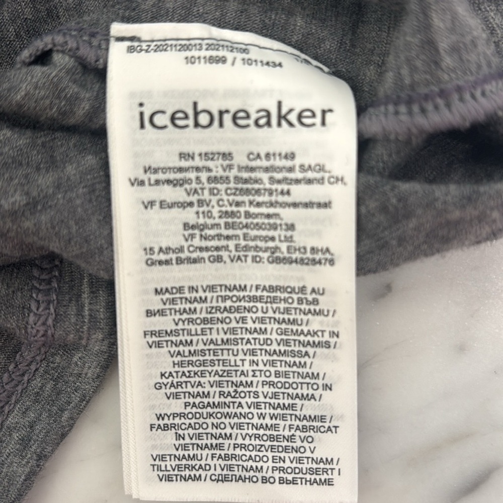Women's Icebreaker Merino Hike Long Sleeve Top in Grey, Size S - Picture 6 of 8